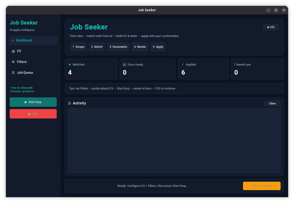 AI Job Finder — Ontdekking & begeleid solliciteren